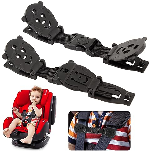 QOPAHI Car Seat Strap Anti Escape, Baby Harness Chest Clip Car Seat Safety Clip, Prevent Children/Kids Taking Their Arms Out of Child Car Seat/High Chairs/Strollers/Baby Reins(2 Pack)