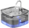 Cat Water Fountain for Drinking, Faucet-Shaped 75oz/2.2L Pet Drinking Fountain for Cats, Automatic Cat Dog Water Fountain Super Silent, Built-In Led Light, Activated Carbon Filter, Multiple Pets