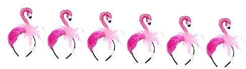 Gadpiparty 6 Stk Flamingo-stirnband Hawaiischer Kopfschmuck Sommerliche Kopfbedeckungen Luau-kostüm Flamingos Flamingo-sonnenbrille Flamingo-haarband Flamingo-brille Tier Feder Kind Bilden
