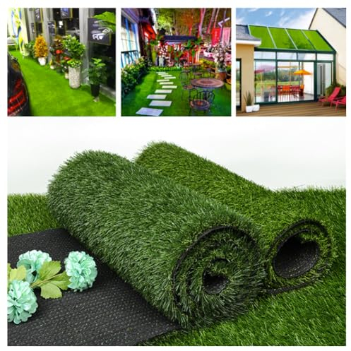 3x4m Kunstrasen-Fußmatte LIUNA Astro Turf Grass Fake Synthetischer Rasenteppich Kunstrasen-Rollmatte Für Drinnen Und Draußen Teppich(Size:3x5m)