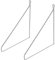 ML-Design 2 Stück Regalhalterung 250mm, Silber, Metall, Dreieckige Regalhalterungen, Schwebe Regalwinkel, Draht Wandhalterung, Regalträger für Wandmontage, Wandregal Wandkonsole Hängeregal Regalstütze