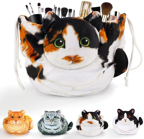 Trousse de Maquillage pour Femme, Sac Cosmétique Portable à Cordon, Grande Capacité de Malette de Rangement Maquillage - Organisateur Multifonction - Pochette de Voyage Trousse de Toilette