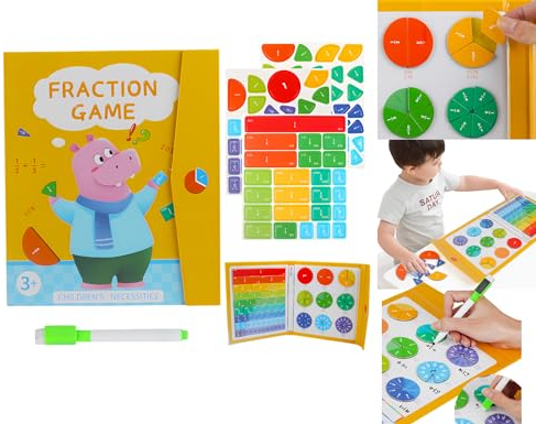 Magnetische Fraktionspuzzle Brüche - Lernset für Mathematik - Rainbow Tiles Bruchsteine - Magnetische Brüche - Für Kinder & Klassenzimmer