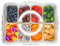 Divided Serving Tray with Lid and Handle - Hand-held Snackle Box Charuterie Container - Clear Food Storage Organizer - Serving Platter for Travel Picnic Candy Fruits Nuts Veggie Snack Cheese