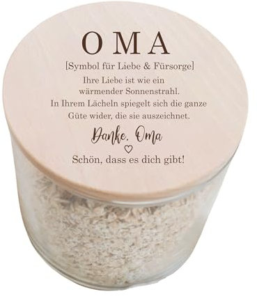 KT-Schmuckdesign Vorratsglas 530ml Definition Oma - Aufbewahrungsglas Geschenkidee Keksdose Vorratsbehälter beste Oma