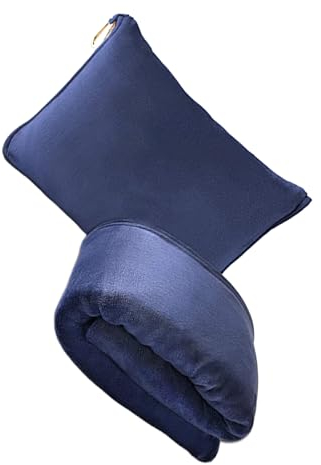 FIOERDTUIE Vielseitige Reisekissendecke, praktisch und Reisedecke und Kissen Menschen, die Reisen, Blau