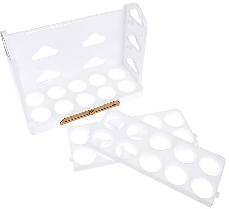 KITANDOVE Egg Tray for Home Kitchen Egg Organizer Stable Base Freezer Egg Organizer for Families
