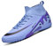 AMLCWZ Men's Football Boots, Purple, Size 4 UK, For Artificial Turf & AG Professional Match, High-Top, Lace-Up, Multi-Venue Spikes, High-Top Knitted Collar