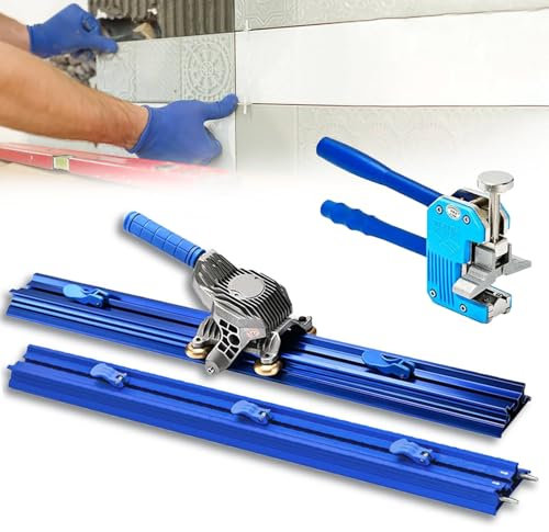 Dfdieratve Fliesenschneider, 78 Zoll 2000 Mm Professioneller Manueller Fliesenschneider mit Einzelner Gleitschiene und FüHrung, zum PräZisen Schneiden von Porzellanfliesen, für Professionelle