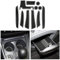CDEFG Kompatibel mit Smart Forfour 453 2014-2019 Gummimatten Mittelkonsole Antirutschmatten rutschfest Gummi Auto Matte EQ Forfour W453 Zubehör