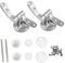 18 PCS Set Toilet Seat Fittings, Zinc Alloy Toilet Seat Replacement Hinge with Fittings and Repair Parts, for Most Wooden | Resin | MDF Toilet Seat