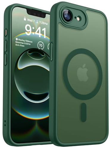 CANSHN für iPhone 16e Hülle mit Kameraschutz für Magsafe (TOP Militärschutz & Magnetkraft) Extrem Haltbarkeit Hülle iPhone 16e Case Stoßfest, Dunkelgrün