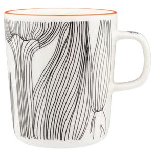 Marimekko Oiva/Kukat puhkeavat Mug 2,5 dl, White, Black, orange