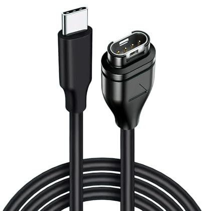 USB C Charger Cable for Garmin Fenix 7 7S 7X 6S 6X Pro Forerunner 965/945/265/255 Venu 2/Sq2 Vivoactive 4/3 Vivomove 3 Luxe Style 1m Type-C Watch Charger with Over-Current Protection Fast Charging