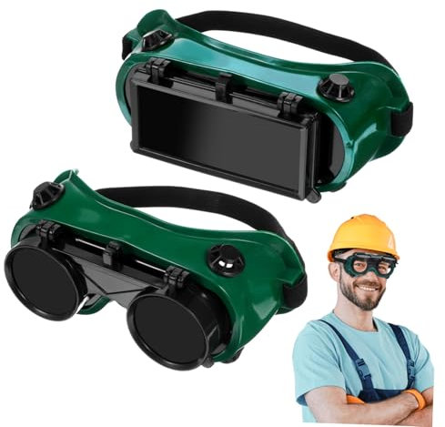 Veemoon 2 occhiali protettivi per occhi di saldatura infradito grandi blu occhiali di sicurezza per lavori saldatura, saldatore, da, da, in