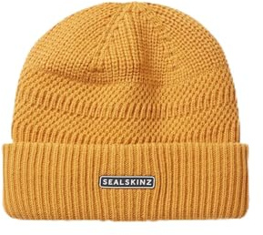 SEALSKINZ Unisex Gressenhall Waterproof Cold Weather Textured Stripe Roll Cuff Beanie Beanie Hat