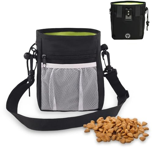 mimzemamz Hundeleckerli Tasche, Leckerlitasche für Hundekompakt Funktional & Wasserdicht mit Halter, Hunde Leckerlitasche mit Verstellbaren Gürtel für Schnelles Belohnen,Walking & Training