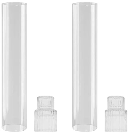 SZLIFE Lot de 2 bougeoirs cylindriques en Verre pour décoration de Salon, hôtel, fête