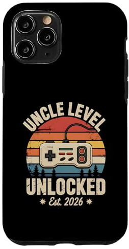 Uncle Level Unlocked 2026 Lustiger Gamer Gaming Humor Herren Hülle für iPhone 11 Pro