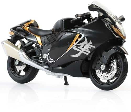 Risopen 1:18 Motorrad-Modell aus Druckguss passend für Suzuki Hayabusa | Kraftstofftank aus Metallguss passend für 3-4-Zoll-Figuren ideal zur Ausstellung oder als Sammlerstück