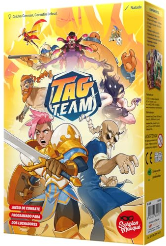 Le Scorpion Masqué - Tag Team, Juego de Cartas Competitivo 2 Jugadores | Combate y Construcción de Mazos, A Partir de 10 Años, 10 Minutos por Partida, Español