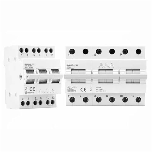 Interrupteur de transfert manuel tripolaire 40 A, 63 A, 100 A, 125 A, disjoncteur modulaire à verrouillage(40A)