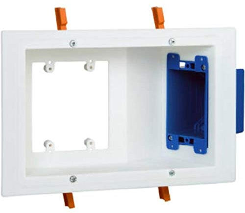 Thomas & Betts FLAT PANEL TV BOX W/ZIP BOX KIT - Paintable, White, Not Water Resistant, Includes Installation Instructions & Sc300pr Bracket