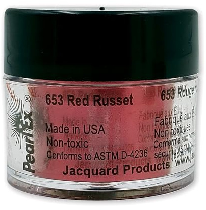 Jacquard Pearl Ex Pigment Powder 3 Grams Red Russet - Loose Mica Powder for Epoxy Resin, Watercolors, Calligraphy Ink & Clay - Epoxy Pigment Powder - Epoxy Resin Color