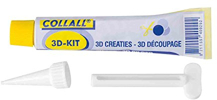 Glorex 6 2407 412 - Silikon Kleber, 80 ml, mit Tubenschlüssel, transparent, für Decoupage und Mosaikarbeiten geeignet