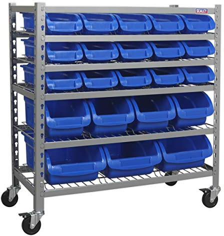 Sealey Tps22 Mobile Bin Storage System 22 Bins