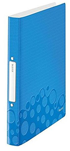 Leitz 5 Stück Rückenbreite WOW 2 Ringe 25 mm Polypropylen weichem Rücken-32 mm metallic-blau