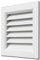 La Ventilazione GR1414B-Y GR1414B Griglia quadrata in plastica bianca da incasso con rete antinsetti, dimensioni 140x140 mm