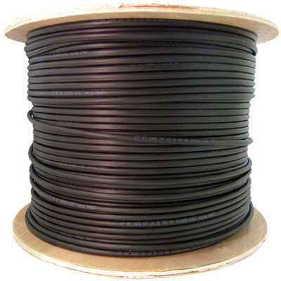 1000ft Bulk Cat5e Black CMX Ethernet Cable, Gel, Solid, Spool ( 2 PACK ) BY NETCNA