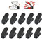 Deuline 10 x Verstellbarer Schuhschlitz Schuhregal Schuhstapler schuhaufbewahrung Schuhorganizer Schuhhalter Farbe: Schwarz 521117