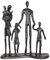 Aoneky Familie Figur Statue - Metall Kunst Skulptur Geschenk für Jahrestag, Geburtstag，Dekoration für Haushalt und Büro (Familie von 5)