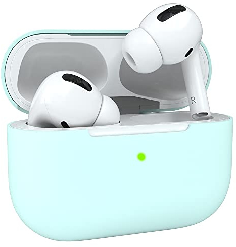 EAZY CASE - Schutzhülle für AirPods Pro Hülle Mint Grün Silikon Case Stoßfest mit Deckel Schutz Antikratz Etui Cover rutschfeste Silikonhülle für Airpod Pro 1. Generation Silikoncase in Hellgrün