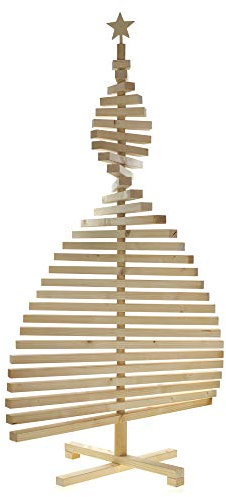 ALBERO DI NATALE IN LEGNO NATURALE MODERNO STILIZZATO MODELLABILE (105)
