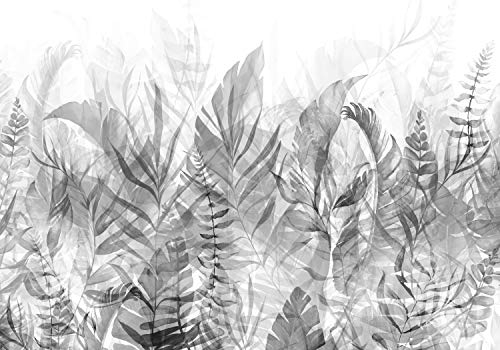 decomonkey Fototapete selbstklebend Pflanzen 343x256 cm XL Selbstklebende Tapeten Wand Fototapeten Tapete Wandtapete klebend Klebefolie Natur Blätter