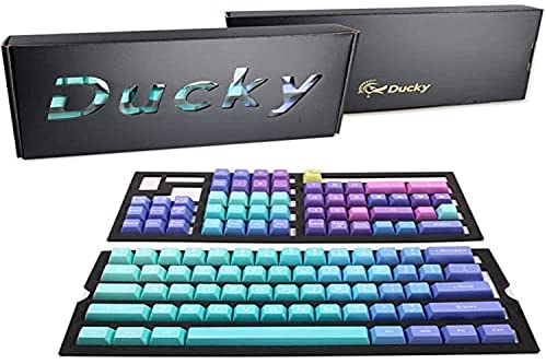 Ducky Keycaps de Layout Double-Shot - ABS Keycaps Set - Tastenkappen für Mechanische Tastatur Cherry MX Switches - 108 Tasten - US-Layout