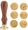 Christliches Wachssiegel Set mit Holzgriff – Kreuz, Jesusfisch & Symbole – Für Briefe, Geschenke, Bibel, Einladungen – Geschenkbox oder Einzelauswahl (6 Wachssiegel und 1 Holzgriff)