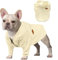 meioro Sweater für Hunde Kapuzenpullis für Haustier Warme Hundekleidung Einfarbiger Hundepullover Winter Warm Puppy French Bulldog Mops (3XL, Weiß)