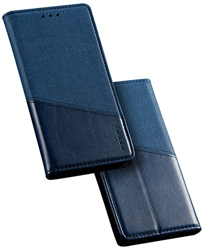 Feyten Kompatibel mit Xiaomi Mi 10 Hülle, Handyhülle für Xiaomi Mi 10, PU Leder Klappbar Flip Case Stoßfest Klapphülle Magnet Kartenfach Tasche Schutzhülle Schutz Lederhülle (Blau)