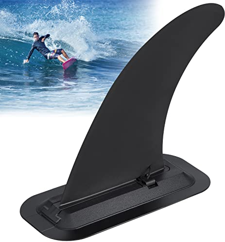 HOLEMZ Longboard Finne SUP Center Fin Stand Up Flossen Ersatz Abnehmbare Universal Abziehbare mit Flossenbasis für Surfbrett Paddleboard Thruster Kajak Wiederverwendbar
