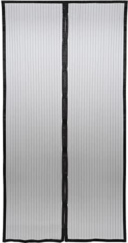 GARDINIA Insektenschutz für Balkontür und Terrassentür, Wetterfest und UV-beständig, Schnell und einfach montierbar mit selbstklebendem Klettband, Fliegengitter mit Magnet, 110 x 220 cm, Schwarz
