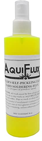 Aquiflux Selbsteinlegen-Flussmittel, 1,27 l, für Edelmetalle, Gold, Silber, Schmuck und Hartlöten, 237 ml