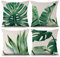 ASDCXZ Grün Kissenbezug 40x40 cm 4er Set, Minimalismus Frühling Grün Blätter Sofa Dekokissen Kissenbezüge Kissenhülle Waschbar Polyester Flachs Textil Outdoor Polster Kopfkissenbezug Kissen Bezug