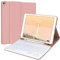 Custodia Tastiera per iPad 10.2 9a Gen 2021/8a Gen 2020/7a Generazione 2019/iPad Air 3/iPad 10.5 2017, Cover Protettiva con Supporto per Apple Pencil, Tastiera Italiana Rimovibile per ipad, Rosa