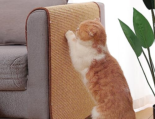 IVEOPPE 2 x Kratzmatte Katze,Sisal-Kratzmatte für Katzen,Kratzmatte Katze Wand,Kratzschutz Sofa Katze,Sisalmatte Kratzpads für Katzen, Widerstandsfähig Katzenmöbel Fußmatte, 30 * 40 cm
