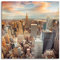 Pixxprint Glasbild, Wandbild auf Echtglas, Skyline von New York, 40x40 cm, inkl. Aufhängung und Abstandshalter