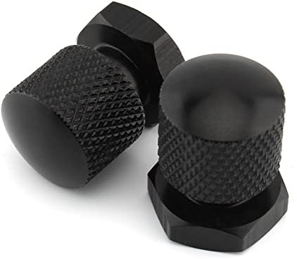 FSFY - 2 dadi di montaggio per sella, filettatura 1/4-20, per Harley Touring, Softail Dyna, Sportster CVO, colore nero